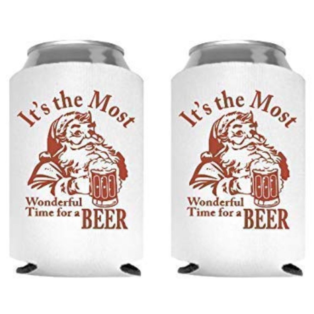 Christmas Santa Beer‎ Can Cooler Stocking Stuffer Party Favor Gift for Men